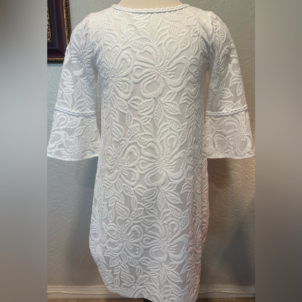 Lilly Pulitzer White Floral Lace Dress size Large